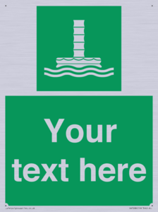 Custom sign safe condition Evacuation chute 